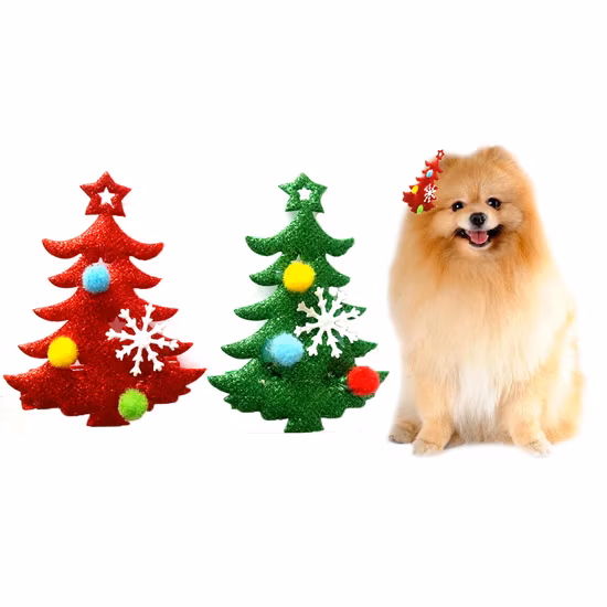 Acessórios de preparação de laço de cabelo de cachorro pequeno fofo para animais de estimação